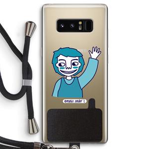 CaseCompany Zwaai: Samsung Galaxy Note 8 Transparant Hoesje met koord