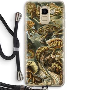 CaseCompany Haeckel Lacertilia: Samsung Galaxy J6 (2018) Transparant Hoesje met koord