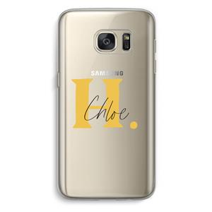 CaseCompany Amber Script: Samsung Galaxy S7 Transparant Hoesje