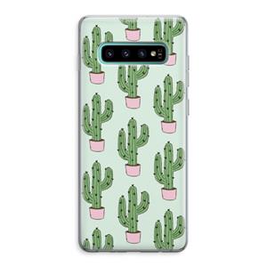CaseCompany Cactus Lover: Samsung Galaxy S10 Plus Transparant Hoesje