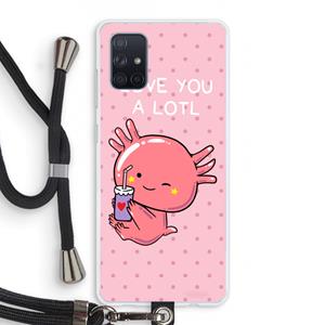 CaseCompany Love You A Lotl: Samsung Galaxy A71 Transparant Hoesje met koord