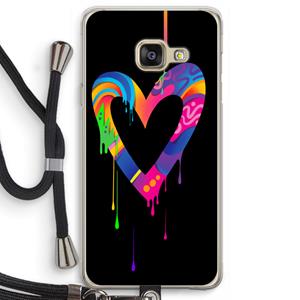 CaseCompany Melts My Heart: Samsung Galaxy A3 (2016) Transparant Hoesje met koord