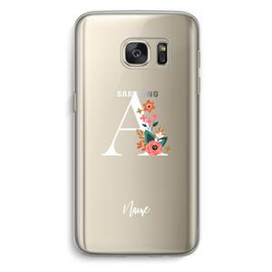 CaseCompany Pink Bouquet: Samsung Galaxy S7 Transparant Hoesje