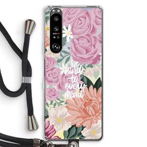 CaseCompany Kindness matters: Sony Xperia 1 III Transparant Hoesje met koord