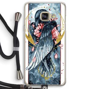 CaseCompany Golden Raven: Samsung Galaxy A3 (2016) Transparant Hoesje met koord