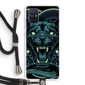 CaseCompany Cougar and Vipers: Samsung Galaxy A71 Transparant Hoesje met koord