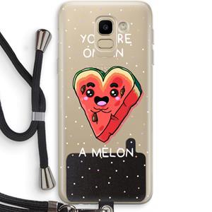CaseCompany One In A Melon: Samsung Galaxy J6 (2018) Transparant Hoesje met koord