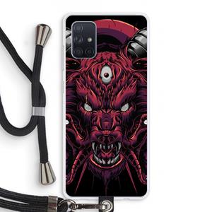 CaseCompany Hell Hound and Serpents: Samsung Galaxy A71 Transparant Hoesje met koord