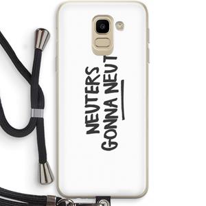CaseCompany Neuters: Samsung Galaxy J6 (2018) Transparant Hoesje met koord