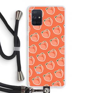 CaseCompany Just peachy: Samsung Galaxy A71 Transparant Hoesje met koord