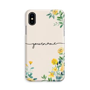 CaseCompany Gele bloemen: iPhone Xs Volledig Geprint Hoesje
