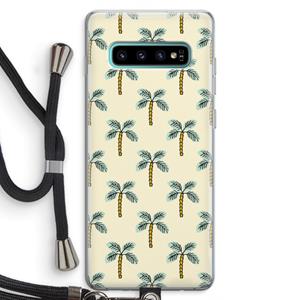 CaseCompany Paradise: Samsung Galaxy S10 Plus Transparant Hoesje met koord