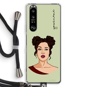 CaseCompany Pop-Art Creator: Sony Xperia 1 III Transparant Hoesje met koord