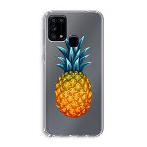 CaseCompany Grote ananas: Samsung Galaxy M31 Transparant Hoesje