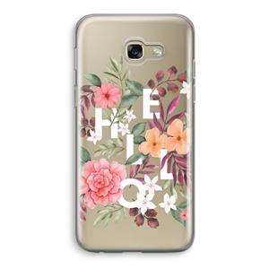 CaseCompany Hello in flowers: Samsung Galaxy A5 (2017) Transparant Hoesje