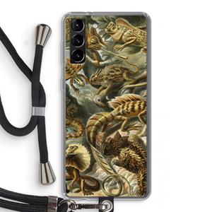CaseCompany Haeckel Lacertilia: Samsung Galaxy S21 Plus Transparant Hoesje met koord