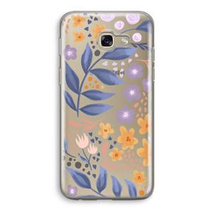 CaseCompany Flowers with blue leaves: Samsung Galaxy A5 (2017) Transparant Hoesje