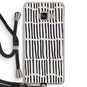 CaseCompany Moroccan stripes: Samsung Galaxy A3 (2016) Transparant Hoesje met koord