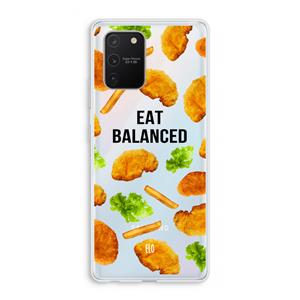 CaseCompany Eat Balanced: Samsung Galaxy S10 Lite Transparant Hoesje