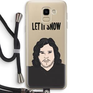 CaseCompany Let It Snow: Samsung Galaxy J6 (2018) Transparant Hoesje met koord