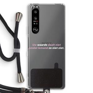 CaseCompany uw waarde daalt niet: Sony Xperia 1 III Transparant Hoesje met koord