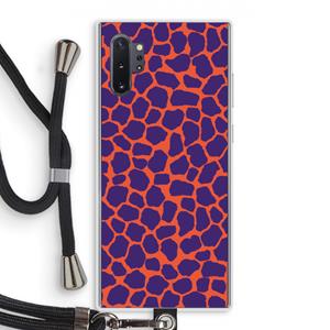 CaseCompany Purple Giraffe: Samsung Galaxy Note 10 Plus Transparant Hoesje met koord