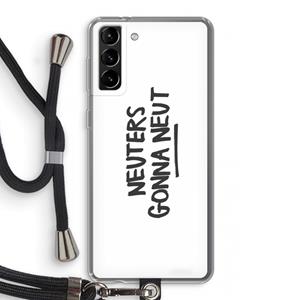 CaseCompany Neuters: Samsung Galaxy S21 Plus Transparant Hoesje met koord