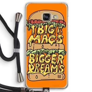 CaseCompany Big Macs Bigger Dreams: Samsung Galaxy A3 (2016) Transparant Hoesje met koord