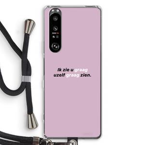 CaseCompany uzelf graag zien: Sony Xperia 1 III Transparant Hoesje met koord