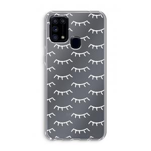 CaseCompany Wimpers: Samsung Galaxy M31 Transparant Hoesje
