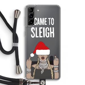 CaseCompany Came To Sleigh: Samsung Galaxy S21 Plus Transparant Hoesje met koord