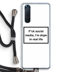 CaseCompany I'm dope: Sony Xperia 5 II Transparant Hoesje met koord