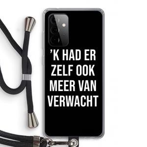 CaseCompany Meer verwacht - Zwart: Samsung Galaxy A72 5G Transparant Hoesje met koord