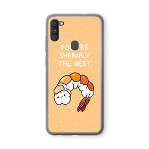 CaseCompany You're Shrimply The Best: Samsung Galaxy A11 Transparant Hoesje