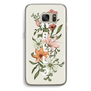 CaseCompany Hello bloemen: Samsung Galaxy S7 Transparant Hoesje
