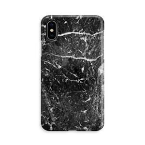 CaseCompany Zwart marmer: iPhone Xs Volledig Geprint Hoesje