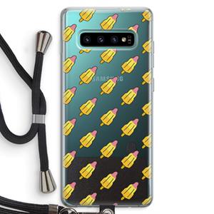 CaseCompany Waterijsjes: Samsung Galaxy S10 Plus Transparant Hoesje met koord