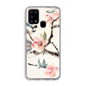 CaseCompany Japanse bloemen: Samsung Galaxy M31 Transparant Hoesje