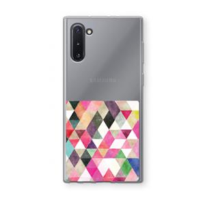 CaseCompany Gekleurde driehoekjes: Samsung Galaxy Note 10 Transparant Hoesje