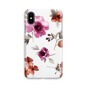 CaseCompany Geschilderde bloemen: iPhone Xs Volledig Geprint Hoesje