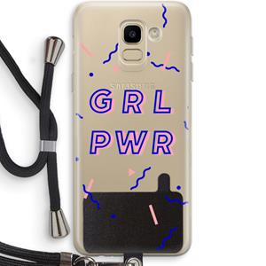 CaseCompany GRL PWR: Samsung Galaxy J6 (2018) Transparant Hoesje met koord
