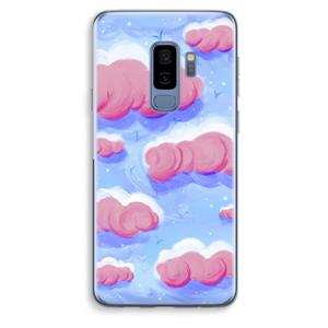CaseCompany Roze wolken met vogels: Samsung Galaxy S9 Plus Transparant Hoesje