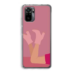 CaseCompany Pink boots: Xiaomi Redmi Note 10 Pro Transparant Hoesje