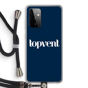 CaseCompany Topvent Navy: Samsung Galaxy A72 5G Transparant Hoesje met koord