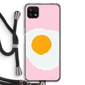 CaseCompany Sunny side up: Samsung Galaxy A22 5G Transparant Hoesje met koord