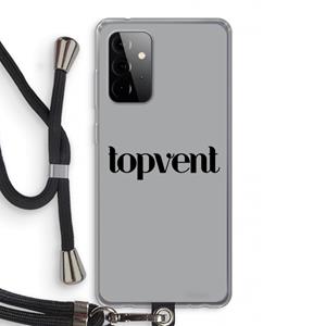 CaseCompany Topvent Grijs Zwart: Samsung Galaxy A72 5G Transparant Hoesje met koord