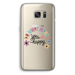 CaseCompany Happy days: Samsung Galaxy S7 Transparant Hoesje