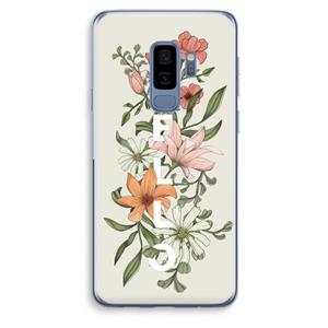 CaseCompany Hello bloemen: Samsung Galaxy S9 Plus Transparant Hoesje