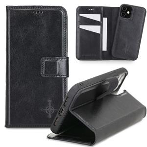 NorthLife Uitneembare 2-in-1 (RFID) bookcase hoes - iPhone 12 Mini - Burcht Trecht Zwart