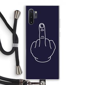 CaseCompany F**k U: Samsung Galaxy Note 10 Plus Transparant Hoesje met koord